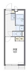 七国レオン 1Kの間取図画像
