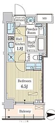 パークアクシス高田馬場テラス 1Kの間取図画像