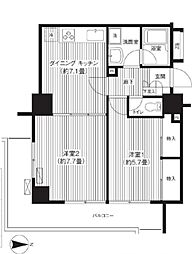 サンフィールド西日暮里 2DKの間取図画像