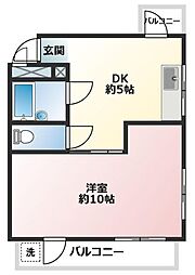 トーママンション 3階1DKの間取り