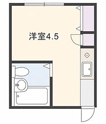 ウィング大崎 ワンルームの間取図画像