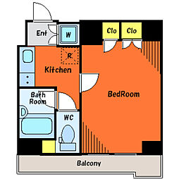 京急空港線 糀谷駅 徒歩4分の賃貸マンション 4階1Kの間取り