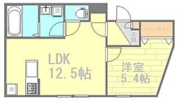 町田レジデンス 1階1LDKの間取り