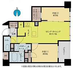 南青山マスターズハウス 2LDKの間取図画像