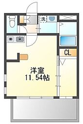 パティオ和白 ワンルームの間取図画像