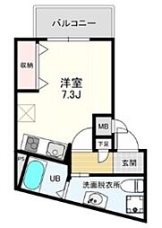 THECITY塩屋 ワンルームの間取図画像