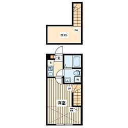 エリテ町田 2階1Kの間取り