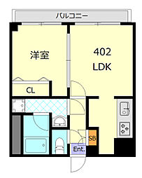 ワコー人形町マンション 1LDKの間取図画像