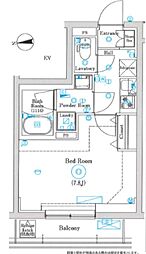 MINDお花茶屋 1Kの間取図画像