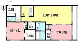 ラウレア 2LDKの間取図画像
