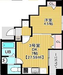 Bloom南千住 ワンルームの間取図画像