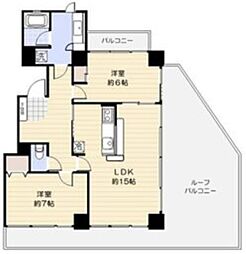 ベルペサージュ 3階2LDKの間取り