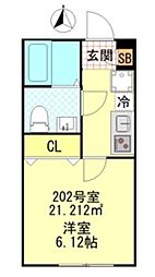 ＣＦジオーレ町屋 1階1Kの間取り