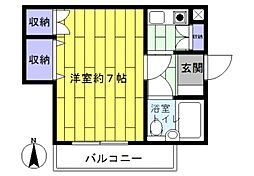 ドマーニ梅島 1Kの間取図画像