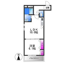 フジパレス教興寺三丁目 1LDKの間取図画像