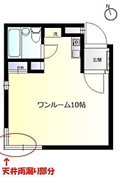 インナーコート経堂 ワンルームの間取図画像