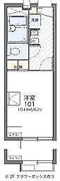 レオパレスユイカーナ 1Kの間取図画像