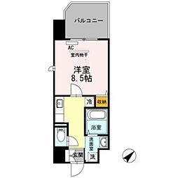 HillFlatOsaki 1Kの間取図画像