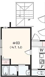 アザーレ・パッシオ本厚木A 1Kの間取図画像