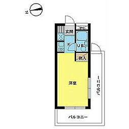 スカイコート生田 1Kの間取図画像