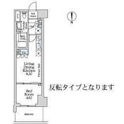 ロイヤルパークス赤羽ノース 5階1LDKの間取り