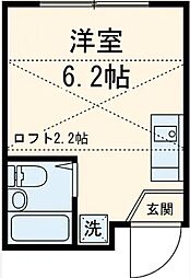エメラルド上北沢 ワンルームの間取図画像