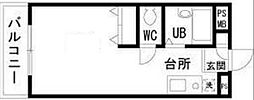 グランドール百瀬 ワンルームの間取図画像
