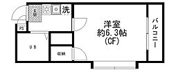 メゾン・ドゥ・フジ幡ヶ谷 1Kの間取図画像