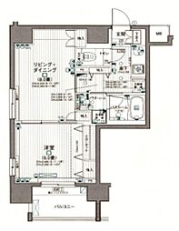 日神デュオステージ浅草国際通り 1LDKの間取図画像