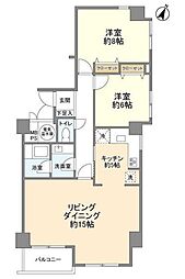 本郷七番館 2LDKの間取図画像