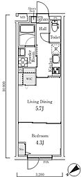 S.E.S. 1LDKの間取図画像