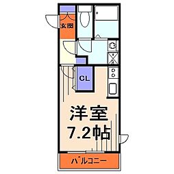 マナーハウス．Ｔ． 2階ワンルームの間取り