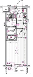 THEPREMIUMCUBEG東中野 1Kの間取図画像