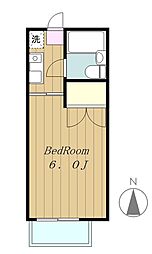 JR横浜線 町田駅 徒歩10分の賃貸アパート 1階1Kの間取り
