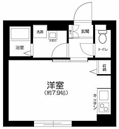 東京メトロ有楽町線 護国寺駅 徒歩5分の賃貸マンション 4階ワンルームの間取り