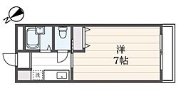 ラ・ノールB 1Kの間取図画像