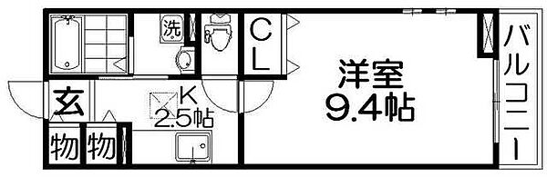 フェアリーカーサII ｜大阪府寝屋川市寿町(賃貸アパート1K・2階・31.70㎡)の写真 その2