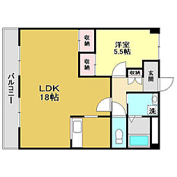 FLAT・Z 1LDKの間取図画像