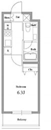 FINELIGHTS氷川台 1Kの間取図画像
