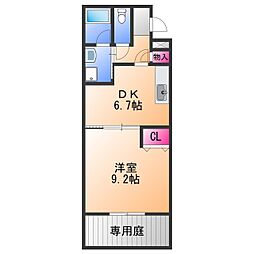 フジパレスヒサホ 1DKの間取図画像