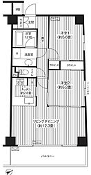 ウィスタ高井戸 3階2LDKの間取り