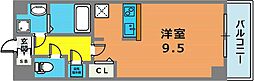 サンシャインレジデンス ワンルームの間取図画像