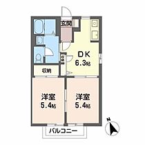 メゾン　ド　ラペ 202 ｜ 福島県福島市飯坂町平野字屋敷前12-6（賃貸アパート2DK・2階・40.00㎡） その2