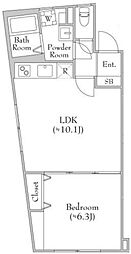 Fons Lucis Izumi 3階1LDKの間取り