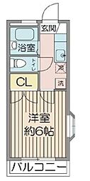 ヴィエント高輪 1Kの間取図画像