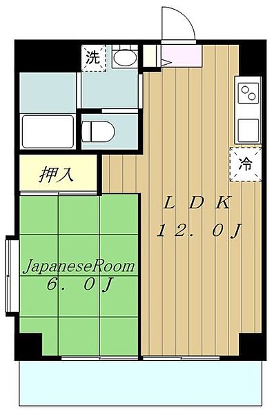 神奈川県相模原市南区東林間４丁目(賃貸マンション1LDK・4階・35.36㎡)の写真 その2