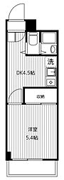 田中ビルアーバンハイツ楠町 1DKの間取図画像