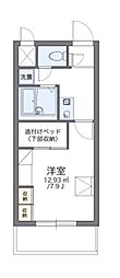 レオパレスA-1 1Kの間取図画像