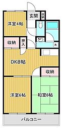 エクレールハル 3DKの間取図画像