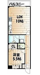パークヒルズ田園調布 2階1LDKの間取り